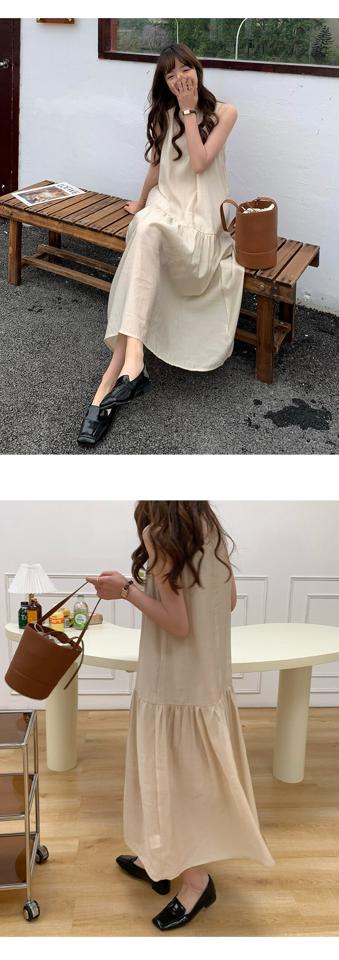 ワンピース レディース ロングワンピース ロング丈 春夏 ワンピース マキシワンピース　マキシ 無地　シンプル　ゆったり　ワンピース　マワンピース　カジュアル　ベージュ　ブラック　XS S M