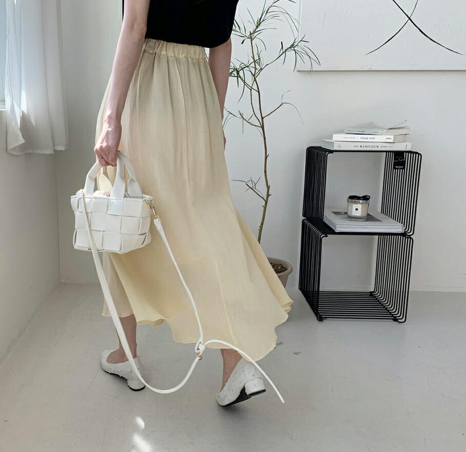 パステルフレアスカート・全5色・t67542 レディース 【sk】【スカート ロング ロングスカート フレア フレアスカート パステル 単色 無地 シンプル カジュアル 春 夏 韓国 ファッション】【ハイホリHIHOLLI】