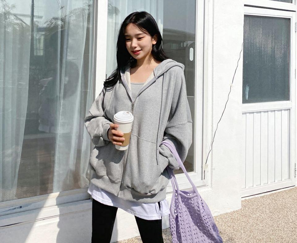 キャミ&フードジップアップSET・全4色・t63581 レディース 【tops】【韓国 ファッション トップス Tシャツ 長袖 キャミ フード カジュアル セット フードジップアップ スクエアネック スリム フィット クロップド丈 体型カーバー 春 夏】【NIJU】