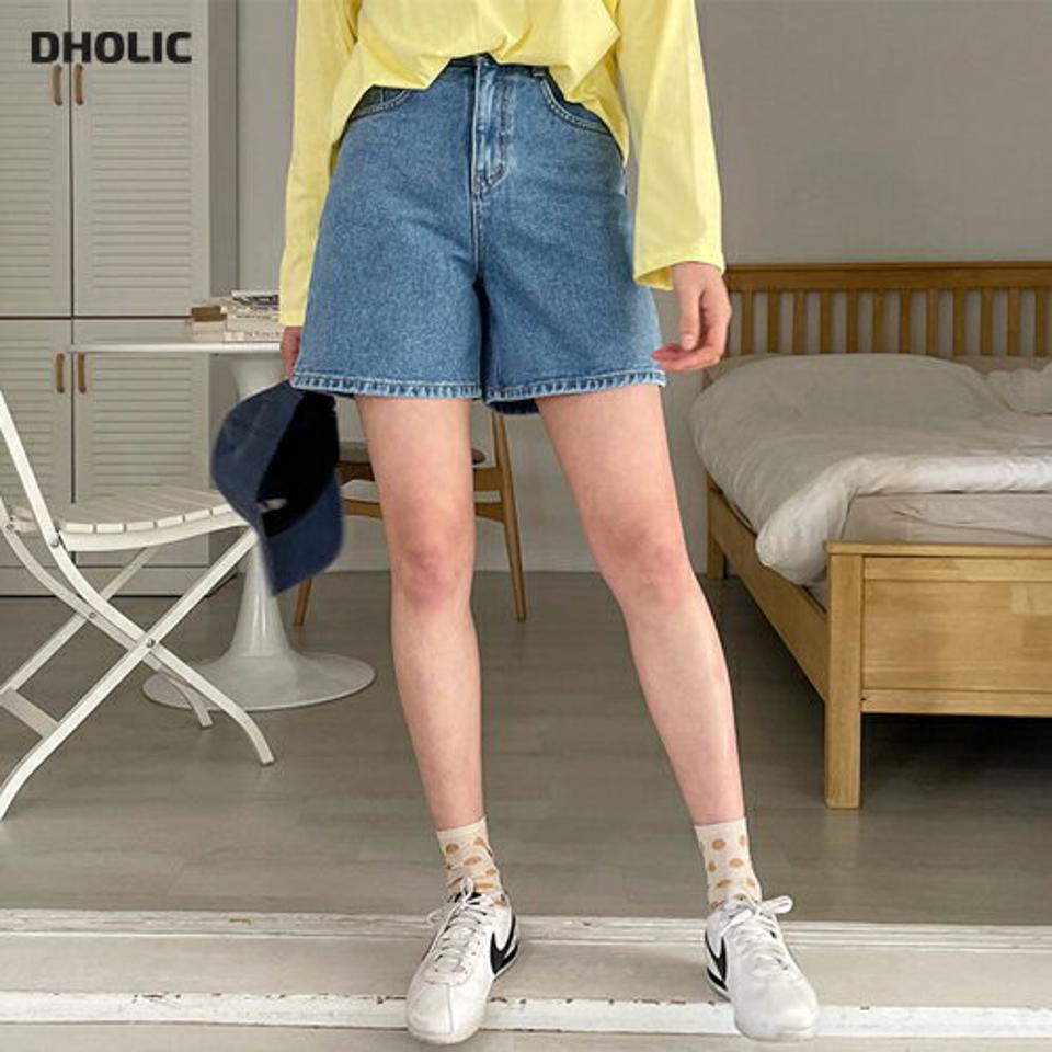 ショートデニムパンツ・全3色・t63668 レディース 【pt】 韓国 ファッション ボトムス パンツ ショート ショートパンツ デニム ウォッシング デニムパンツ ワイドデニムパンツ スリム ストレート 美脚 カジュアル デイリー 春 夏 NIJU