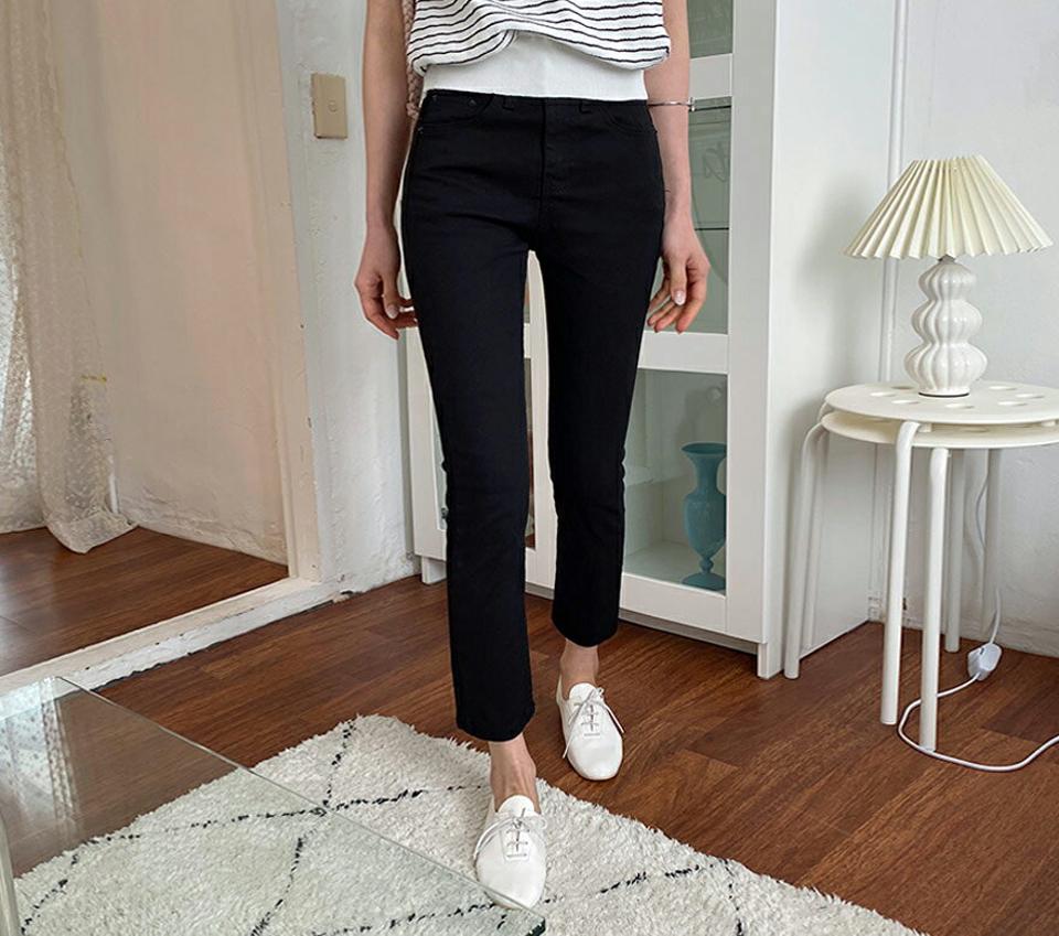 シークレットゴムスキニーパンツ・全2色・t57111 レディース 【pt】【韓国 ファッション ボトムス パンツ スキニー スキニーパンツ 美脚 体型カーバー 10分丈 十分丈 カジュアル デイリー 春 夏】