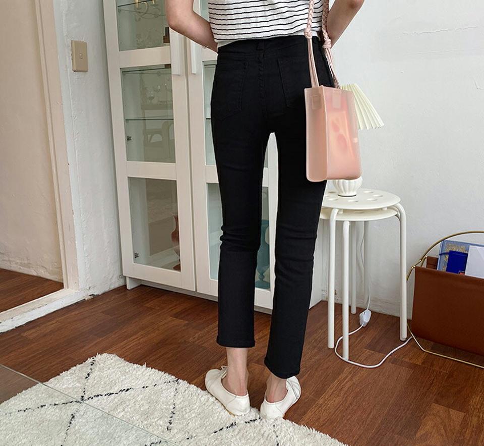 シークレットゴムスキニーパンツ・全2色・t57111 レディース 【pt】【韓国 ファッション ボトムス パンツ スキニー スキニーパンツ 美脚 体型カーバー 10分丈 十分丈 カジュアル デイリー 春 夏】