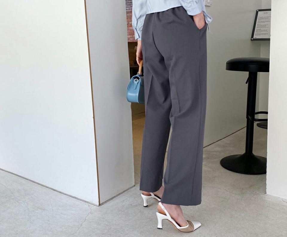 ツータックワイドスラックス・全5色・t57097 レディース 【pt】【韓国 ファッション ボトムス ロング ロングパンツ スラックス ワイドスラックス ツータック ストレート 美脚 体型カーバー 10分丈 十分丈 カジュアル デイリー 春 夏】