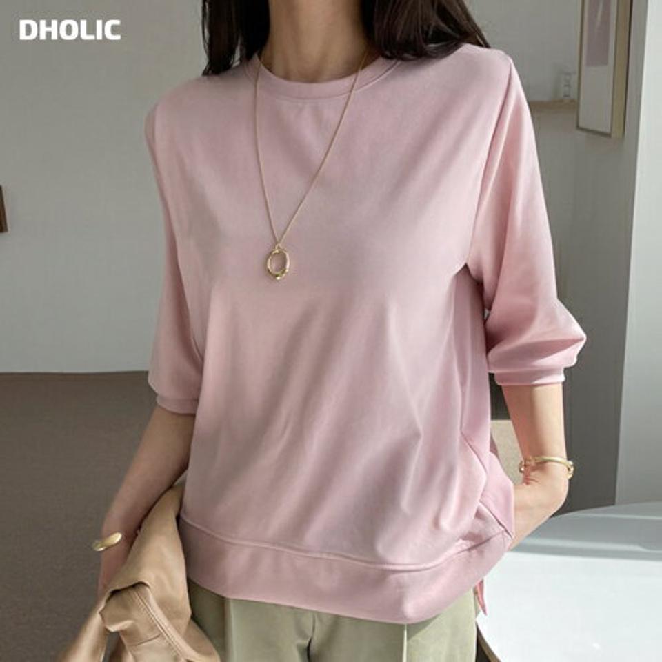 バックシフォンスリットTシャツ・全4色・b67557 レディース 【tops】【トップス Tシャツ 長袖 バックシャン バックスリット シフォン スリット 単色 無地 シンプル カジュアル 春 秋 韓国 ファッション】【ハイホリHIHOLLI】