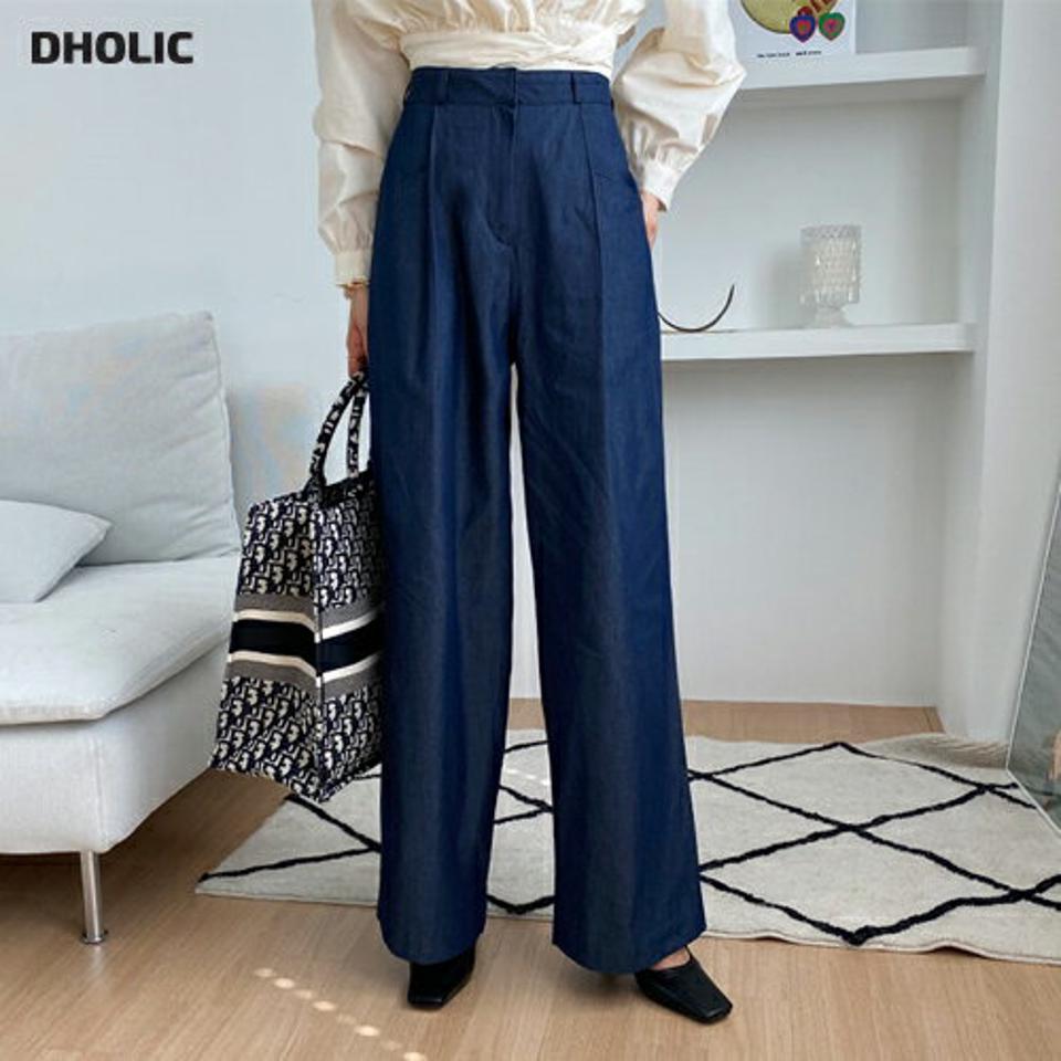 ポケットタックワイドパンツ・全2色・b65114 レディース 【pt】【韓国 ファッション ボトムス パンツ ロングパンツ スリム タックワイドパンツ ワイドパンツ ビッグポケット ハイウエスト 体型カバー 10分丈 十分丈 カジュアル デイリー 秋 春】