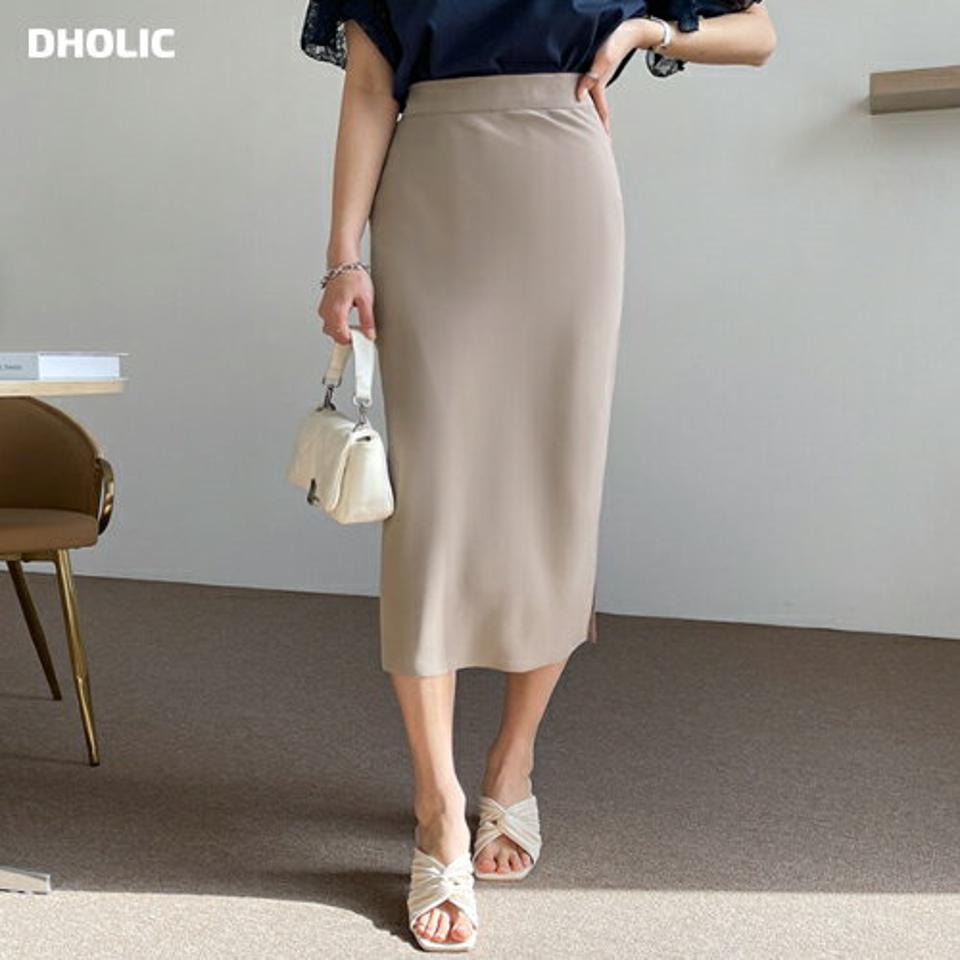 サイドスリットロングスカート・全5色・t67578 レディース 【sk】【スカート ロング ロングスカート スリット 単色 無地 シンプル ベーシック 上品 大人 春 秋 韓国 ファッション】【ハイホリHIHOLLI】