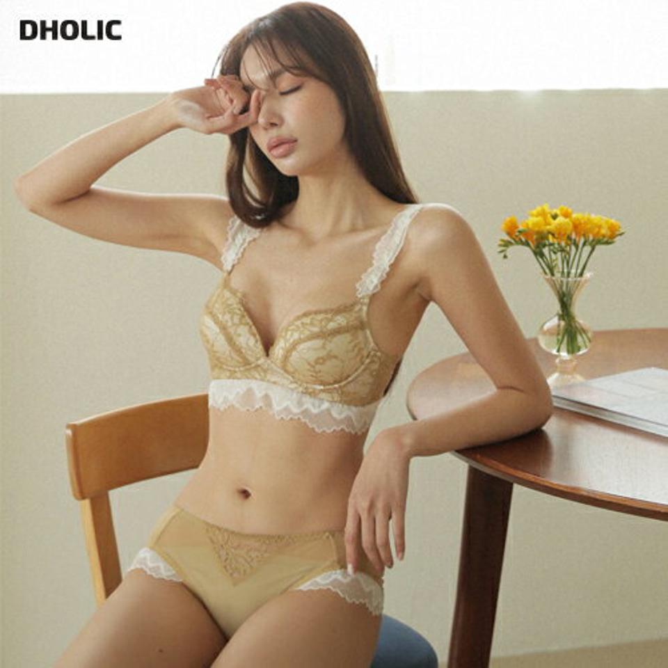 ウィングレースブラ&ショーツSET・全3色・e44507 レディース 【uw】【韓国 ファッション アンダーウェア ランジェリー 下着 セット ブラジャー ブラ ショーツ パンツ 無地 大人 上品 レース パターン ノンワイヤー 秋 春】