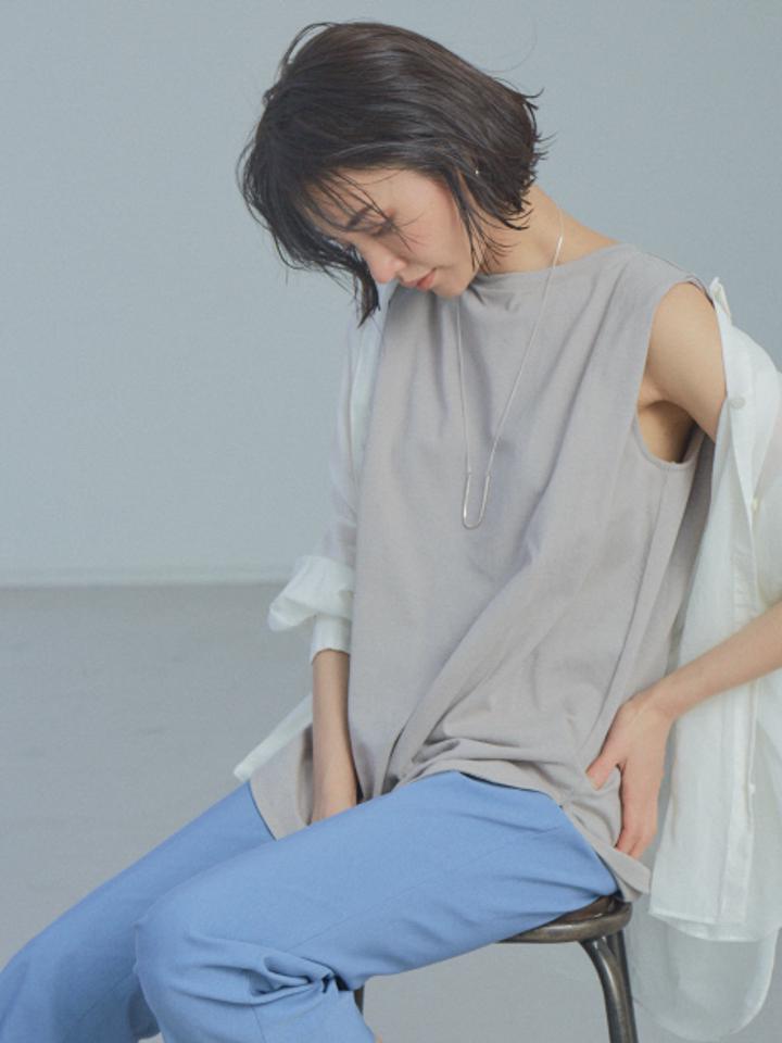 【WEB・一部店舗限定】タックノースリーブ