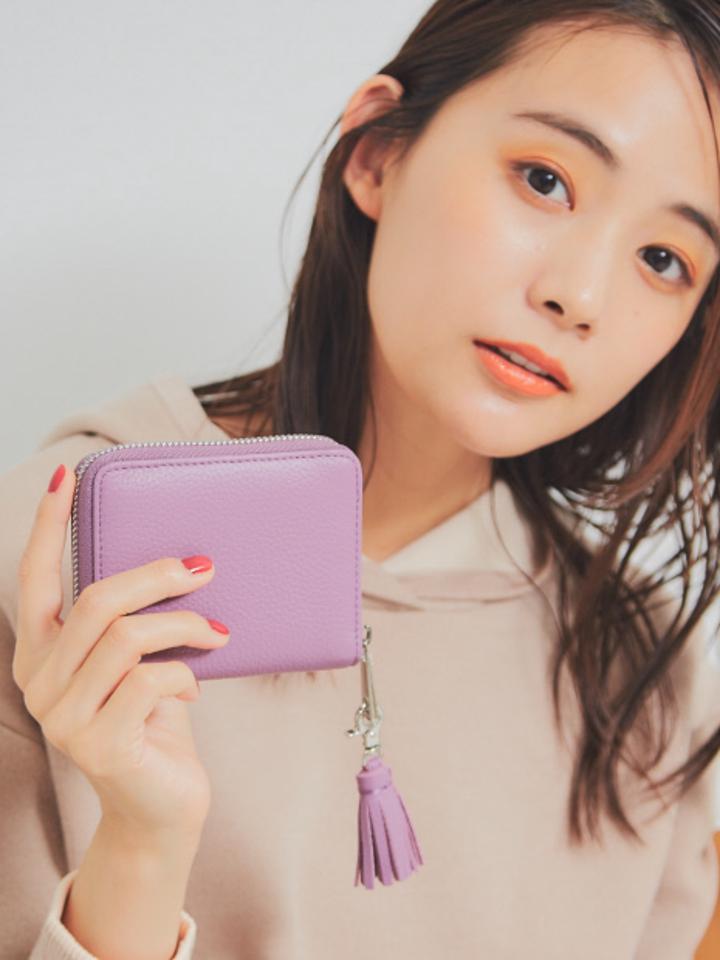 【新色登場！】【BEAURE】タッセル付きジップウォレット