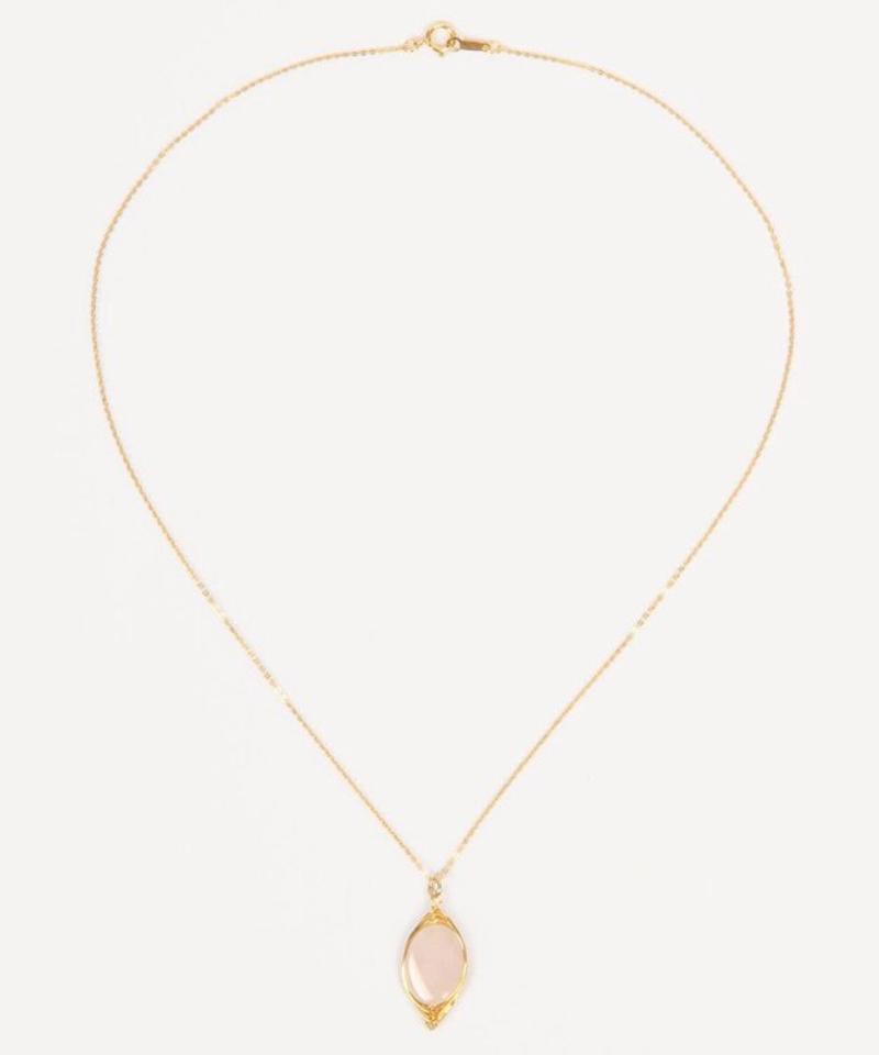 【特別な12誕生石】10月ローズクォーツピアス×ネックレスセット