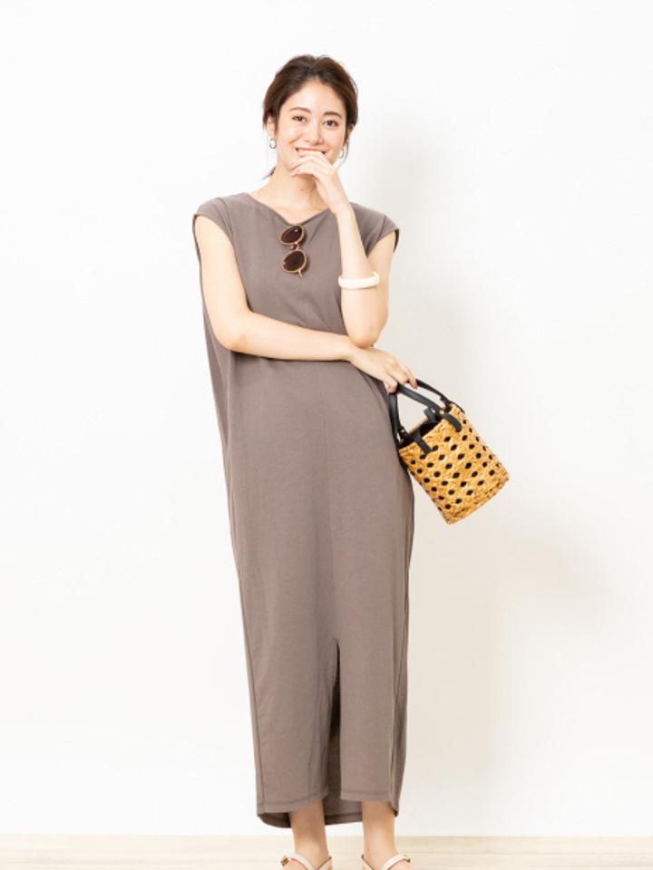 【WEB限定】【MICA&DEAL】フロントスリットワンピース