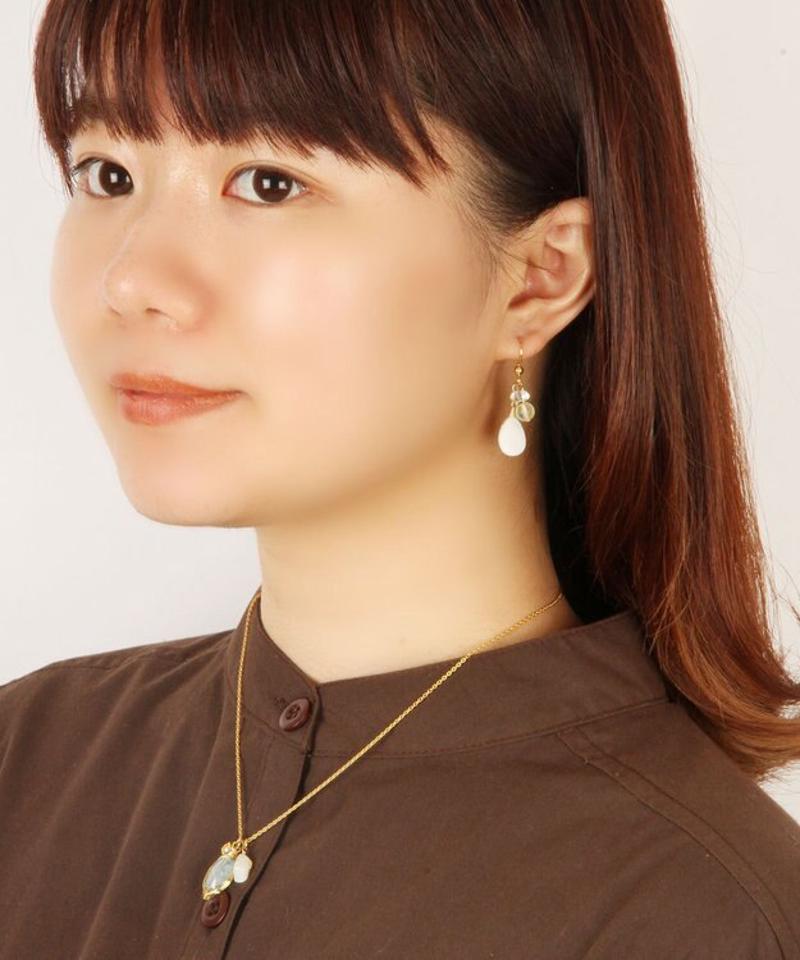 【特別な日に送るアクセサリーセット】アクアマリン×天然石ミックスピアスセット