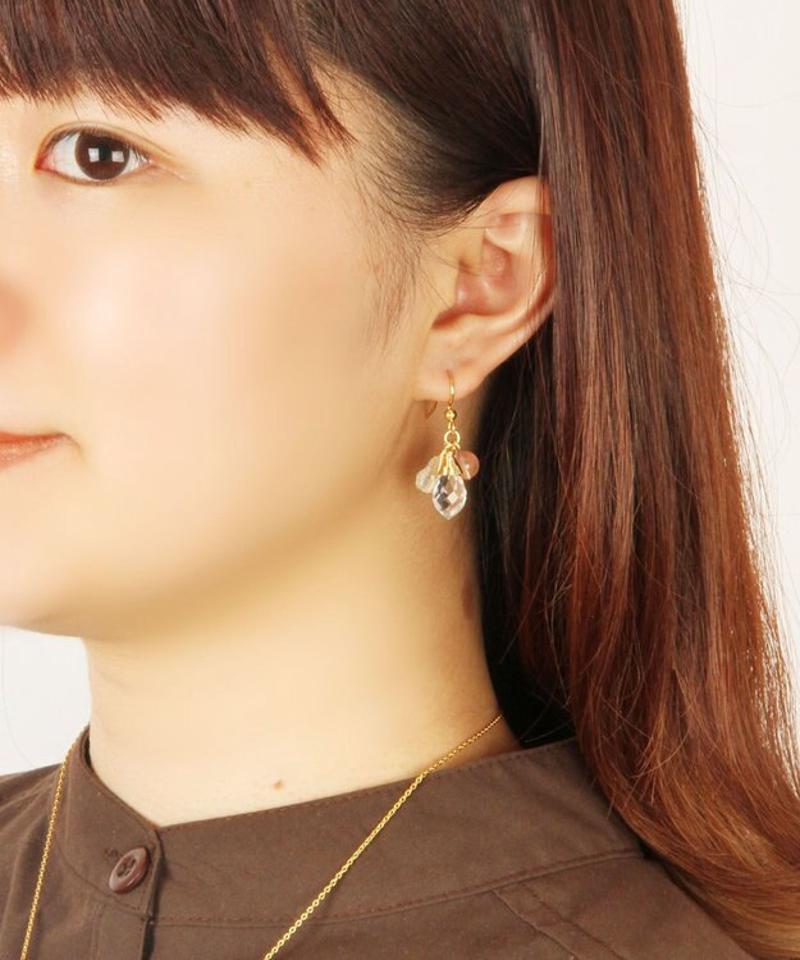 【特別な日に送るアクセサリーセット】クリスタル×天然石ミックスピアスセット
