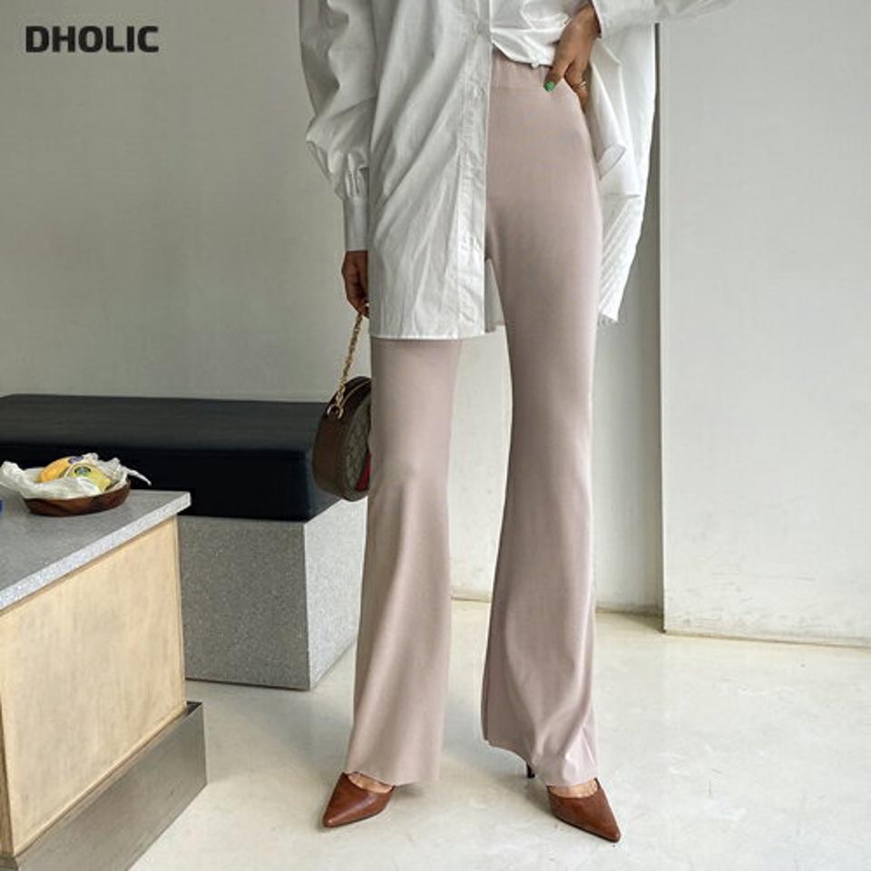 ハイウエストブーツカットパンツ・全5色・t63221 レディース 【pt】【韓国 ファッション ボトムス ロング ロングパンツ ブーツカットパンツ スリム フィット 美脚 体型カーバー 10分丈 十分丈 カジュアル デイリー 春 夏】