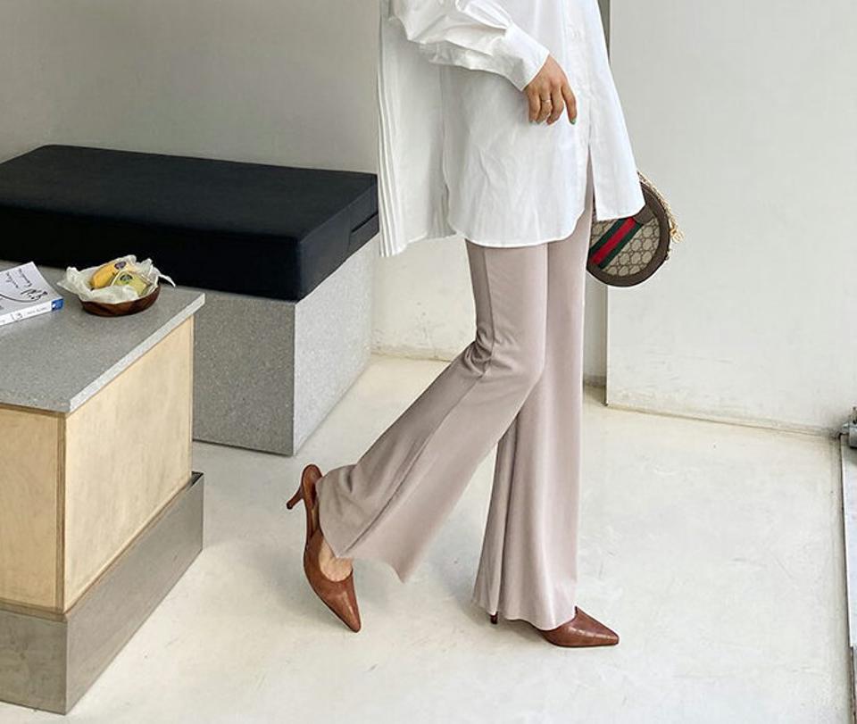 ハイウエストブーツカットパンツ・全5色・t63221 レディース 【pt】【韓国 ファッション ボトムス ロング ロングパンツ ブーツカットパンツ スリム フィット 美脚 体型カーバー 10分丈 十分丈 カジュアル デイリー 春 夏】