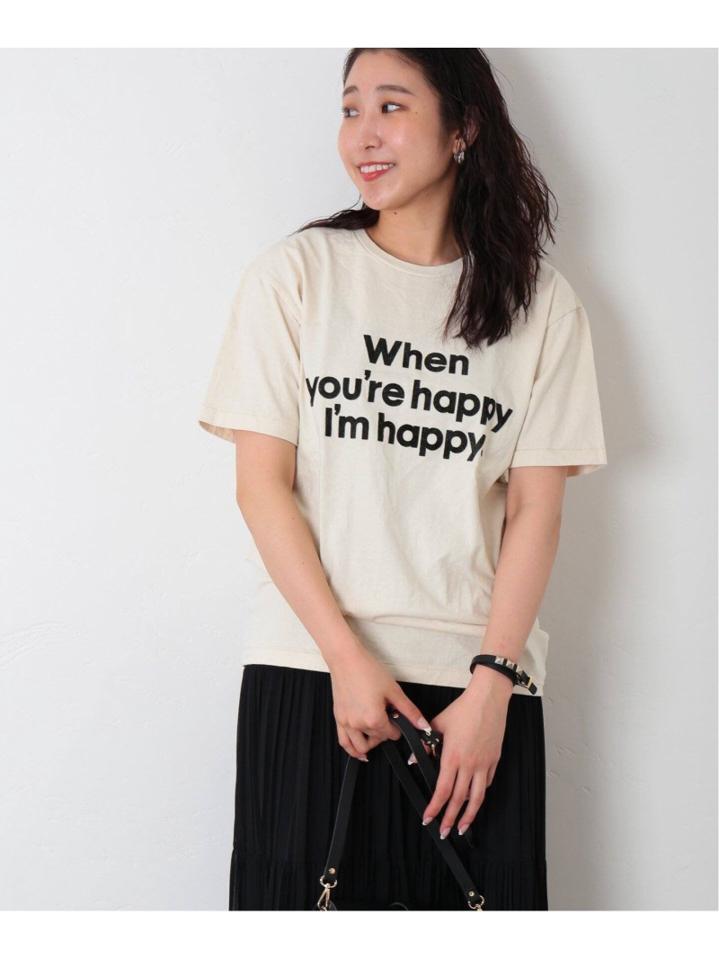 【MIXTA/ミクスタ】別注 WHEN YOURE HAPPY IM HAPPY:Tシャツ◆（JOURNAL STANDARD L'ESSAGE）