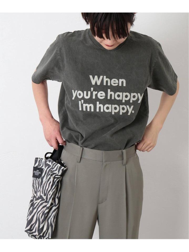【MIXTA/ミクスタ】別注 WHEN YOURE HAPPY IM HAPPY:Tシャツ◆（JOURNAL STANDARD L'ESSAGE）