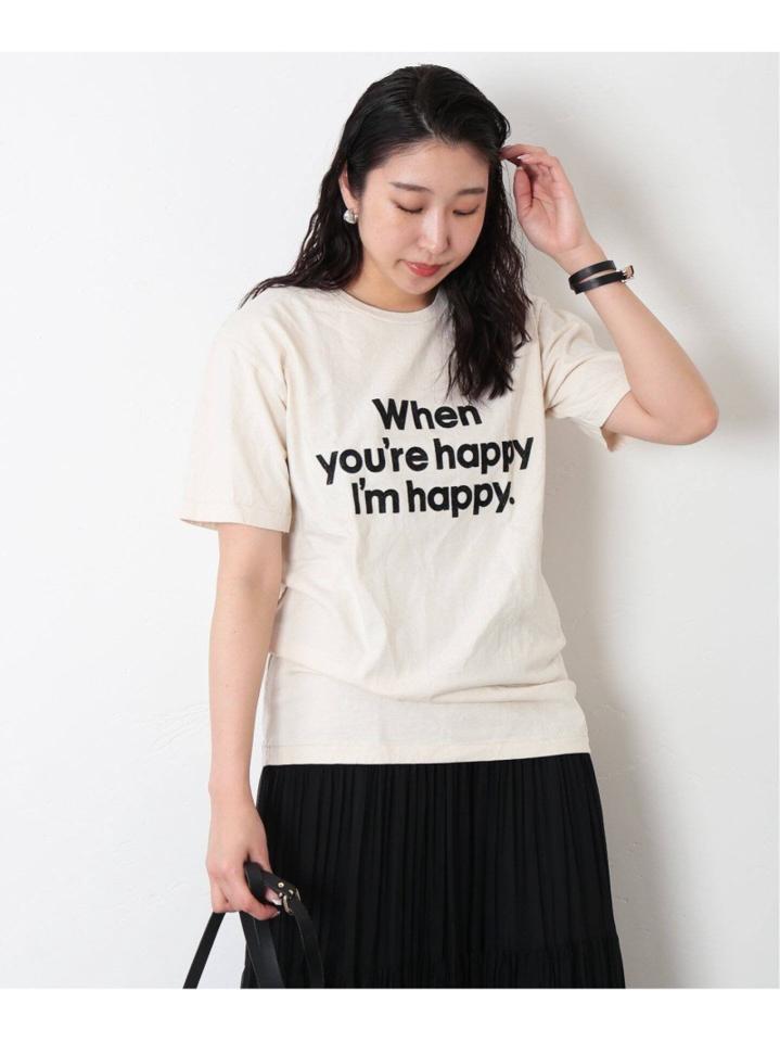 【MIXTA/ミクスタ】別注 WHEN YOURE HAPPY IM HAPPY:Tシャツ◆（JOURNAL STANDARD L'ESSAGE）