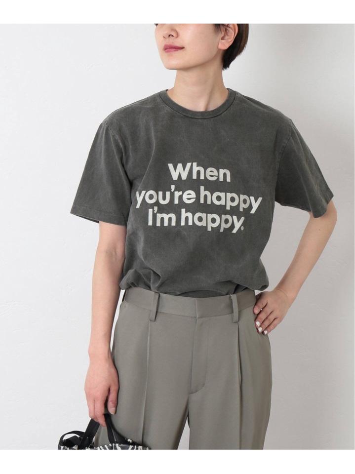 【MIXTA/ミクスタ】別注 WHEN YOURE HAPPY IM HAPPY:Tシャツ◆（JOURNAL STANDARD L'ESSAGE）