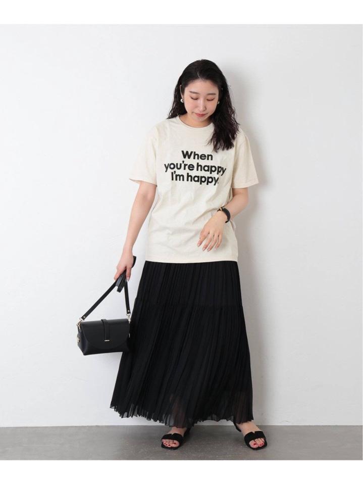 【MIXTA/ミクスタ】別注 WHEN YOURE HAPPY IM HAPPY:Tシャツ◆（JOURNAL STANDARD L'ESSAGE）