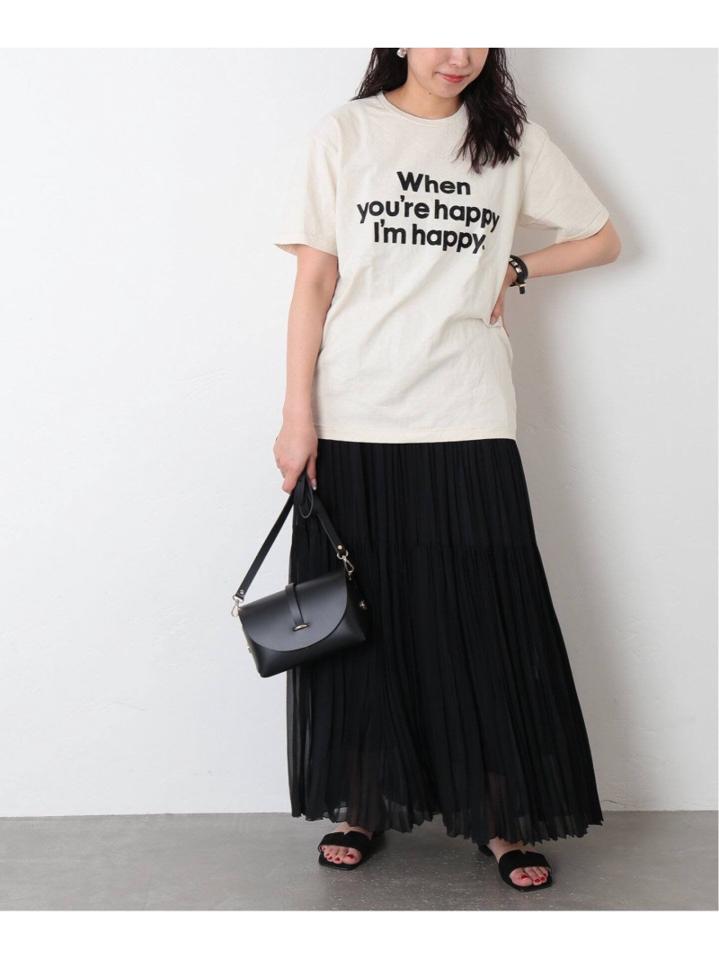 【MIXTA/ミクスタ】別注 WHEN YOURE HAPPY IM HAPPY:Tシャツ◆（JOURNAL STANDARD L'ESSAGE）