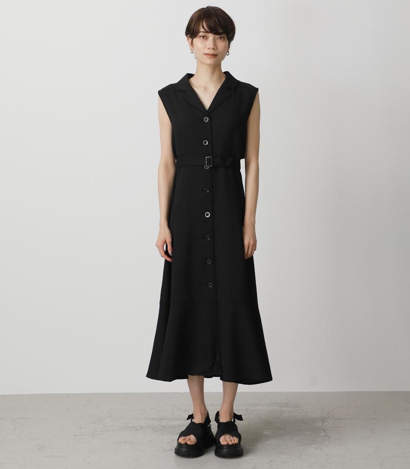 【8月10日まで期間限定価格】OPEN COLLAR GILET ONEPIECE/オープンカラージレワンピース【MOOK54掲載 90289】