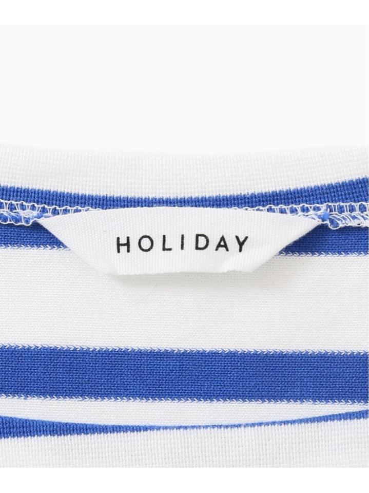 【HOLIDAY/ホリデイ】 RUSSELL BORDER MINI DRESS TAPE:カットソー◆