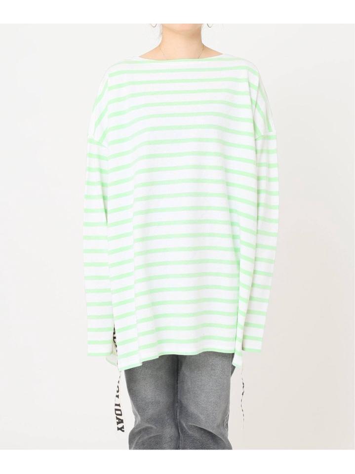 【HOLIDAY/ホリデイ】 RUSSELL BORDER MINI DRESS TAPE:カットソー◆