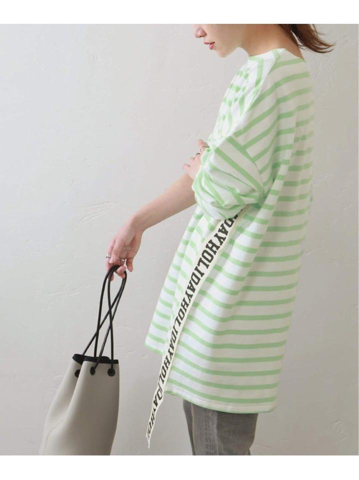 【HOLIDAY/ホリデイ】 RUSSELL BORDER MINI DRESS TAPE:カットソー◆