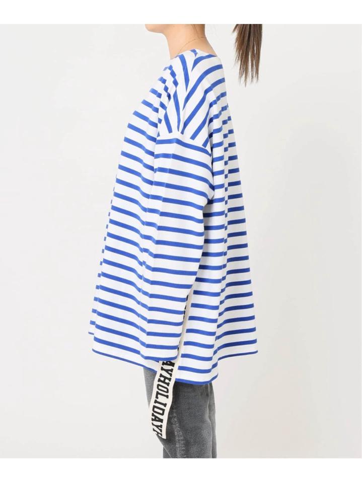 【HOLIDAY/ホリデイ】 RUSSELL BORDER MINI DRESS TAPE:カットソー◆