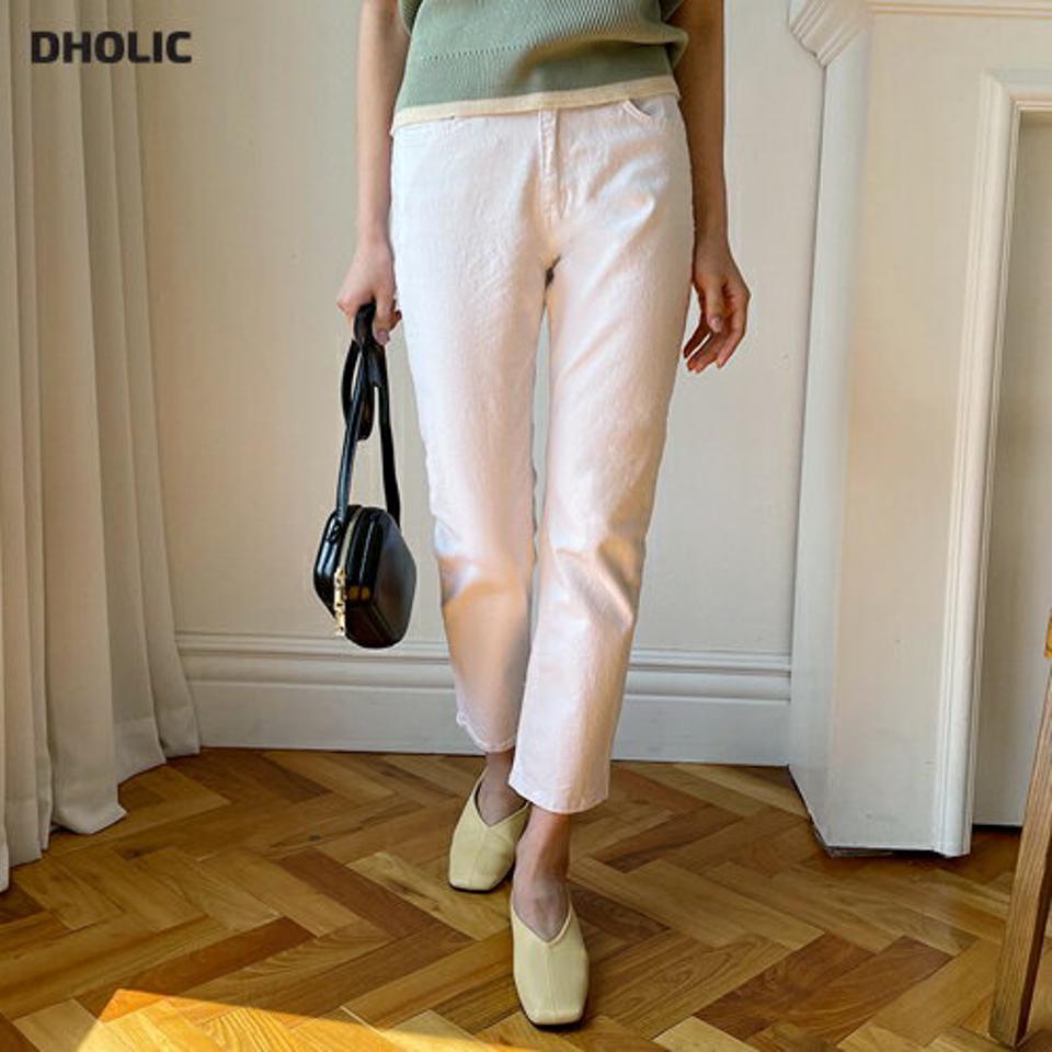 コットンブレンドストレートパンツ・全3色・t64989 レディース 【pt】 韓国 ファッション ボトムス ロング ロングパンツ コットンパンツ コットン スリム ストレート 美脚 体型カーバー 10分丈 十分丈 カジュアル デイリー 春 夏