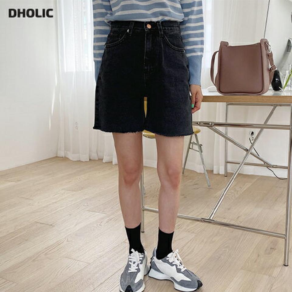 デニムショートパンツ・全3色・t57155 レディース 【pt】【韓国 ファッション ボトムス ショート ショートパンツ デニム デニムパンツ ショートデニム カットオフ 体型カーバー カジュアル デイリー ガーリー 春 夏】