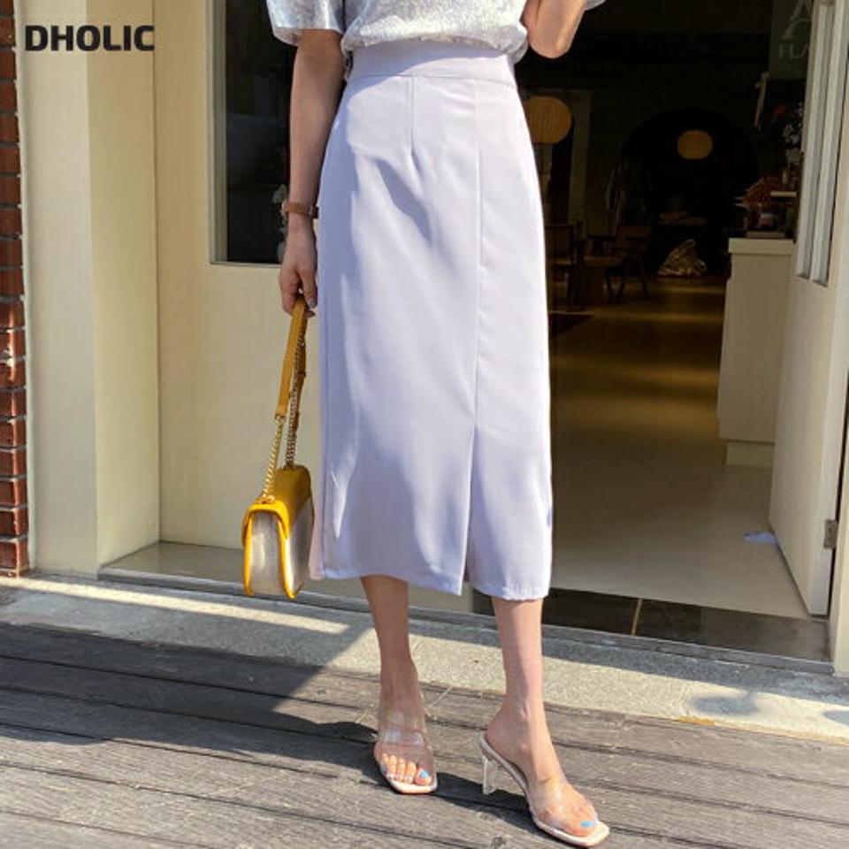 Hラインスリットスカート・全3色・t57158 レディース 【sk】 韓国 ファッション ボトムス スカート ロング ロングスカート フェミニン Hライン スリットスカート Hラインスカート 体型カバー カジュアル 春 夏