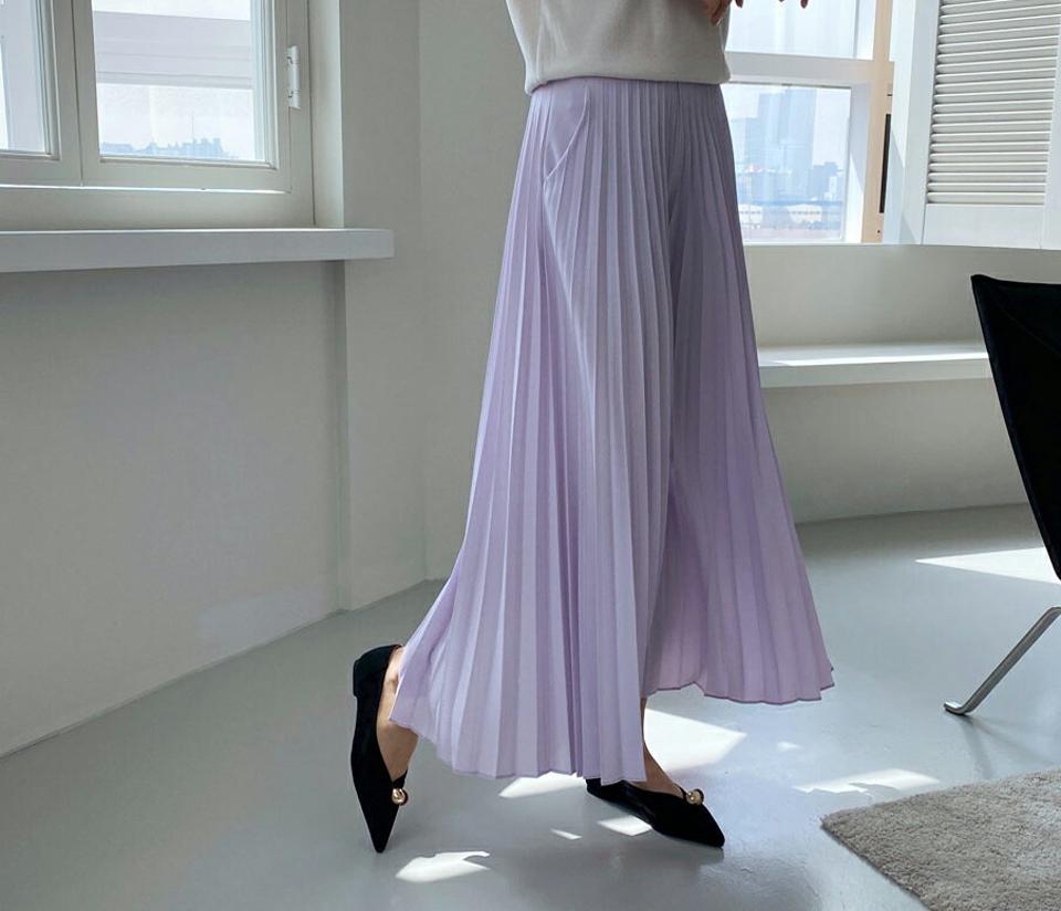 プリーツワイドパンツ・全4色・b67699 レディース 【pt】【パンツ ズボン ロングパンツ ワイド ワイドパンツ プリーツパンツ プリーツ 体型カバー シンプル ラフ 揺れ感 フェミニン 春 夏 韓国 ファッション】【ハイホリHIHOLLI】