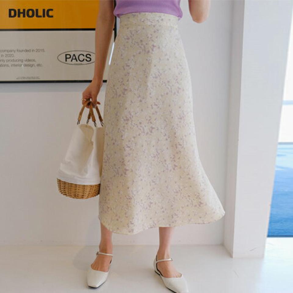 プリントロングスカート・全3色・t65157 レディース 【sk】【韓国 ファッション ボトムス スカート ロング ロングスカート 花柄 フラワー フレア Aライン 体型カバー カジュアル デイリー 上品 春 夏】【fw】