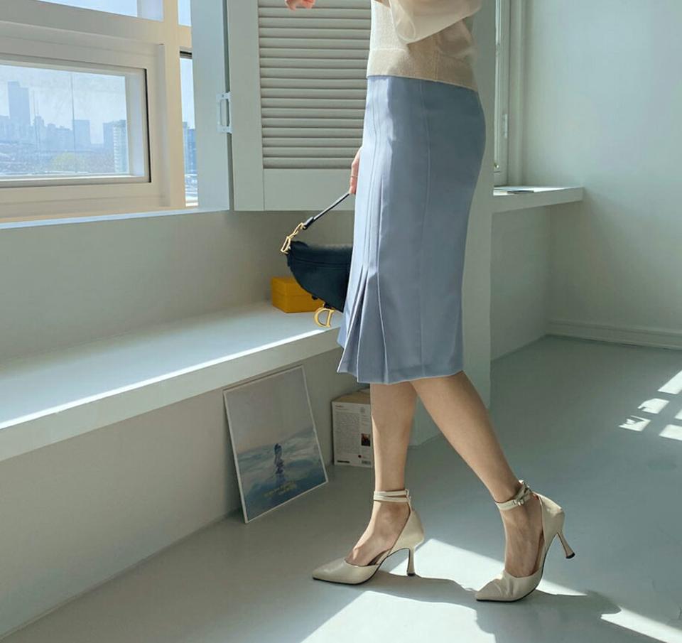 スリータックペンシルスカート・全4色・b67700 レディース 【sk】【スカート ミディ丈 ミディスカート ペンシル タイト タック 単色 フェミニン 大人 シンプル オフィスカジュアル 春 秋 韓国 ファッション】【ハイホリHIHOLLI】