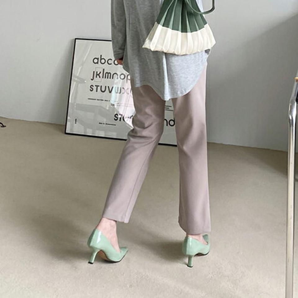 【只今10%OFF】イージースリムスラックス・全4色・t67640 レディース 【pt】 スラックス パンツ ズボン ロングパンツ スリム 単色 無地 シンプル ベーシック 大人　オフィスカジュアル 春 秋 韓国 ファッション ハイホリHIHOLLI