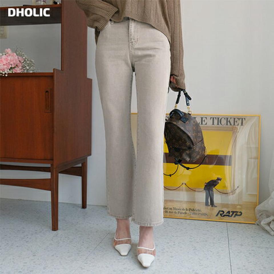 ウォッシングコットンパンツ・全3色・t61818 レディース 【pt】 韓国 ファッション ボトムス ロング ロングパンツ ウォッシング ストレート スリム フィット 美脚 体型カーバー 10分丈 十分丈 カジュアル デイリー 春 夏