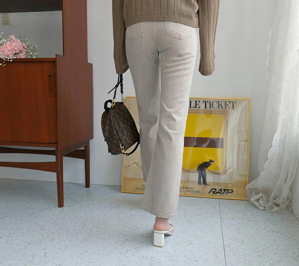 ウォッシングコットンパンツ・全3色・t61818 レディース 【pt】 韓国 ファッション ボトムス ロング ロングパンツ ウォッシング ストレート スリム フィット 美脚 体型カーバー 10分丈 十分丈 カジュアル デイリー 春 夏