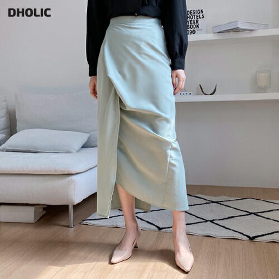 ドレープペンシルスカート・全4色・t67638 レディース 【sk】【スカート ロング ロングスカート ペンシル タイト ドレープ 単色 シンプル 上品 フェミニン かわいい 春 秋 韓国 ファッション】【ハイホリHIHOLLI】