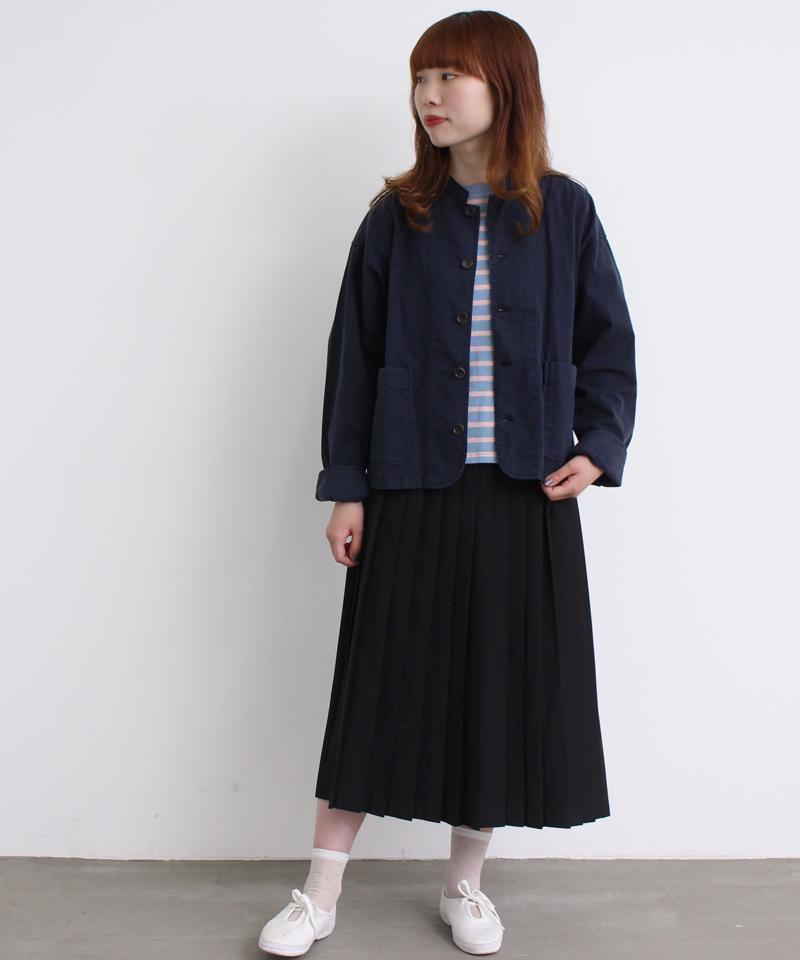 mat 綿テンセル バンドカラージャケット（mat quotidien）
