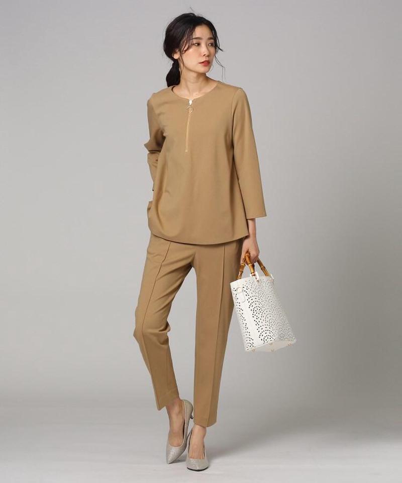 ◆【洗える】ネオポンチテーパードパンツ