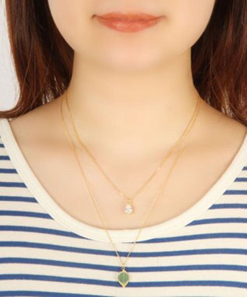 【特別な12誕生石】5月誕生石アベンチュリン2連ネックレス