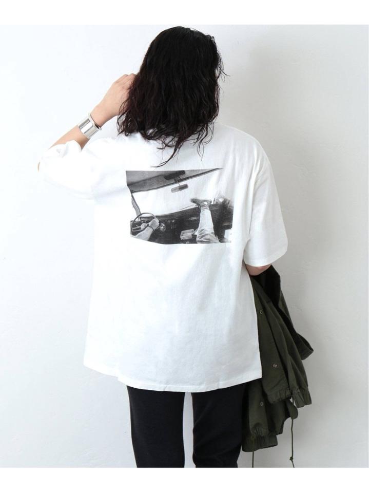 【CAL O LINE/キャルオーライン】 FEET IN VAN WINDOW SS TEE:Tシャツ◆（JOURNAL STANDARD L'ESSAGE）