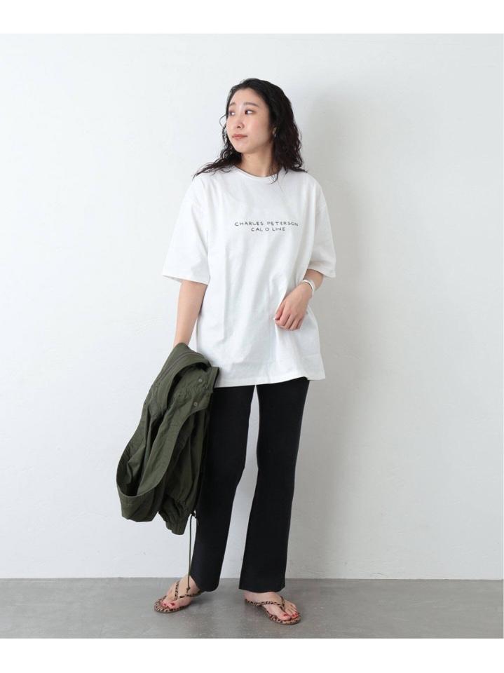 【CAL O LINE/キャルオーライン】 FEET IN VAN WINDOW SS TEE:Tシャツ◆（JOURNAL STANDARD L'ESSAGE）