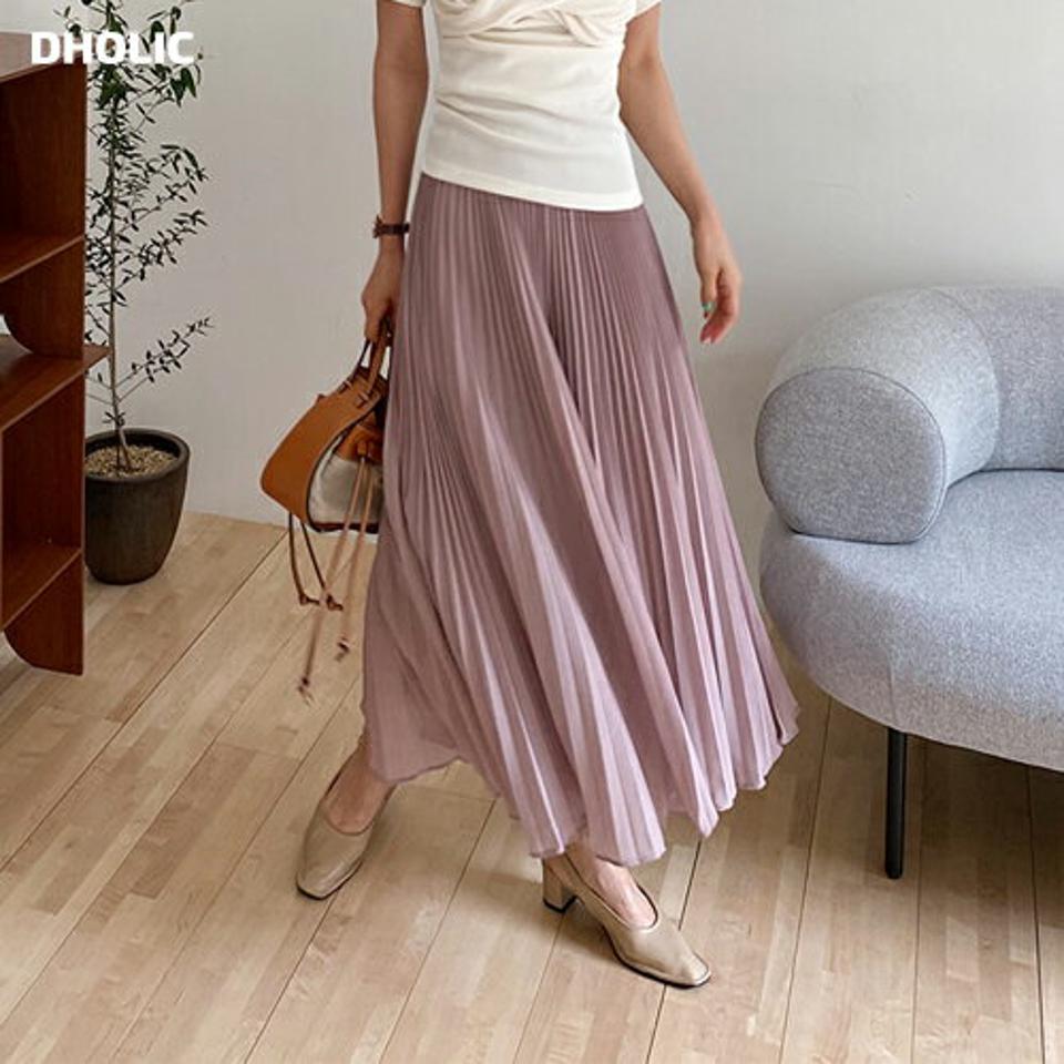 プリーツワイドパンツ・全2色・b61851 レディース 【pt】【韓国 ファッション ボトムス ロング ロングパンツ ワイド ワイドパンツ プリーツ プリーツパンツ ボリューム 体型カーバー カジュアル 夏 春】