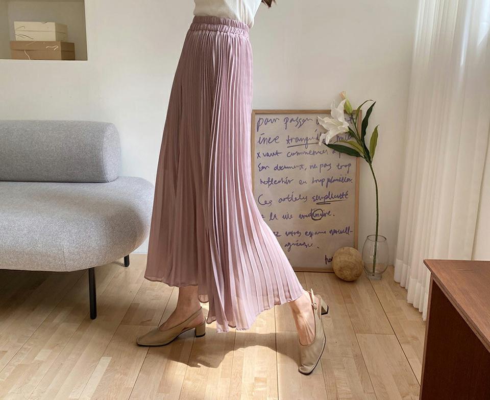 プリーツワイドパンツ・全2色・b61851 レディース 【pt】【韓国 ファッション ボトムス ロング ロングパンツ ワイド ワイドパンツ プリーツ プリーツパンツ ボリューム 体型カーバー カジュアル 夏 春】