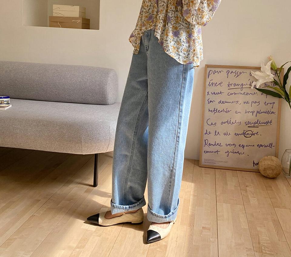 ハイウエストロングデニムパンツ・全3色・t61852 レディース 【pt】【韓国 ファッション ボトムス ロング ロングパンツ デニム デニムパンツ ウォッシュド ハイウエスト 足長 美脚 体型カーバー 10分丈 十分丈 カジュアル デイリー 夏 春】