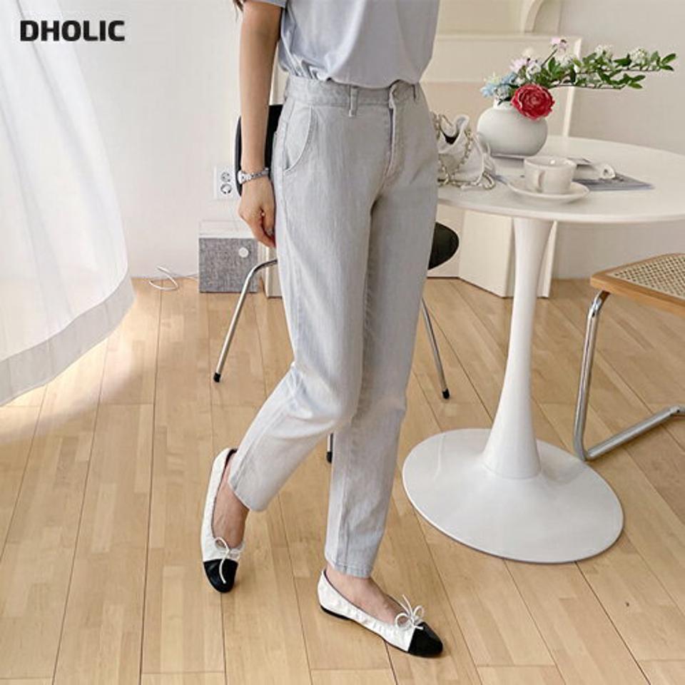 スリムコットンブレンドパンツ・全4色・t63302 レディース 【pt】【韓国 ファッション ボトムス ロング ロングパンツ コットンパンツ スリム テーパード 美脚 体型カーバー 10分丈 十分丈 カジュアル デイリー 夏 春】