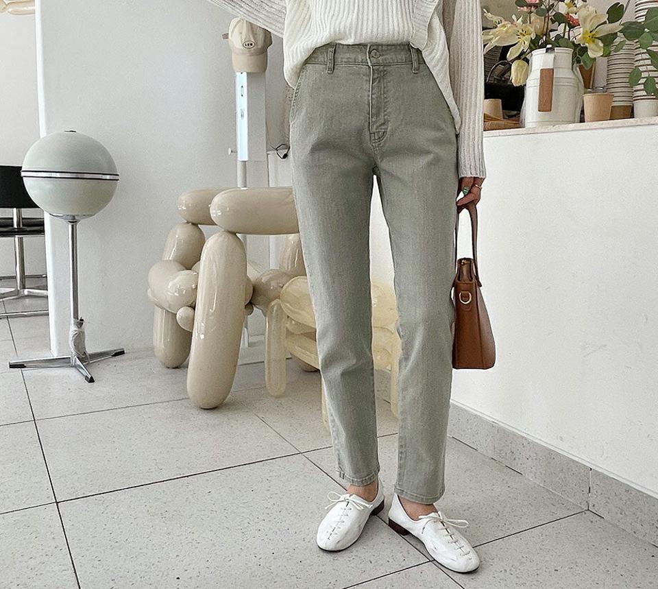 スリムコットンブレンドパンツ・全4色・t63302 レディース 【pt】【韓国 ファッション ボトムス ロング ロングパンツ コットンパンツ スリム テーパード 美脚 体型カーバー 10分丈 十分丈 カジュアル デイリー 夏 春】